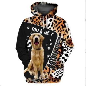 Cute Brown Black Dog Pattern Animals Hoodie