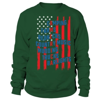 Portrait USA Flag America Sweatshirt