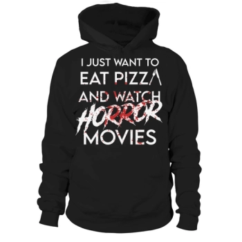 Funny Horror Movie Fan Halloween Pizza Hoodies