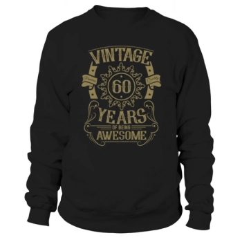 60th Birthday Gift Ideas Vintage Husband Wife Sweatshirt