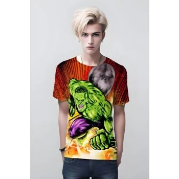 The Multicolor Hulk Collage of Images T-Shirt: Hulk Collage