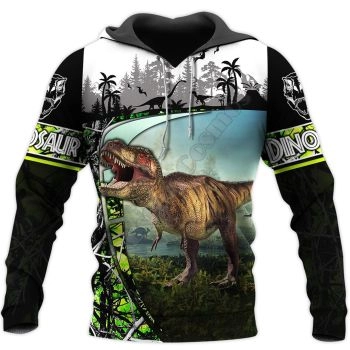 Classical  Black Dinosaurs Pattern Animals Hoodie