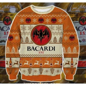 Bacardi Rum 3D Print Christmas Sweater