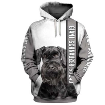 Street Grey Dog Pattern Animals Hoodie