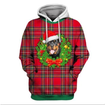 Pretty Red Dog Pattern Animals Hoodie