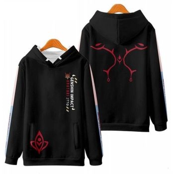 High-Quality Black Genshin Impact Arataki Itto Amine Hoodie