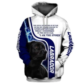 Popular Blue White Dog Pattern Animals Hoodie