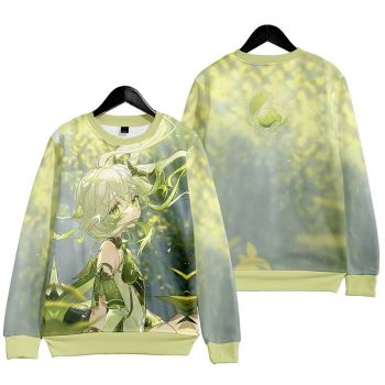 Versatile Genshin Impact Nashida Green Sweatershirt