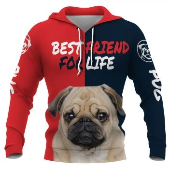 Popular Red Blue Dog Pattern Animals Hoodie