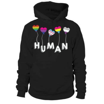 HUMAN Sunflower LGBT Flag Hoodies