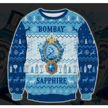 Bombay Sapphire 3D Print Christmas Sweater