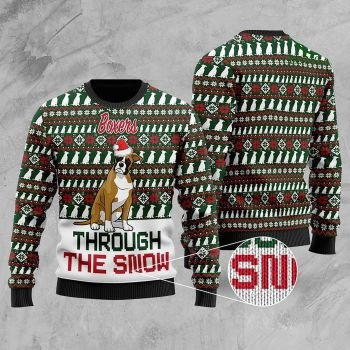 Boxers Through The Snow Christmas Ugly Sweater
