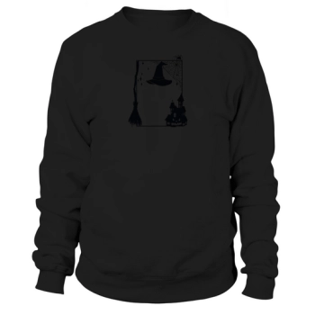 HALLOWEEN WITCH HUANTED FRAME Sweatshirt