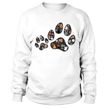 Paw Print Halloween Dog Lover Sweatshirt