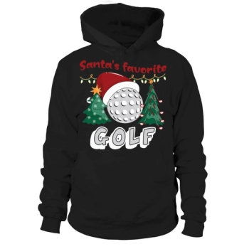 Christmas Sport Santa's Favorite Golf Hoodies