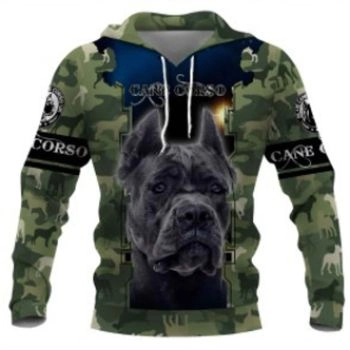 Precious Green Dog Pattern Animals Hoodie