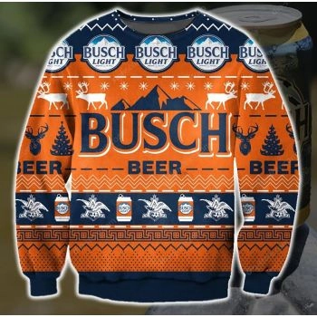 Busch Light Beer Orange Ugly Sweater Christmas Tshirt Hoodie Apparel,Christmas Ugly Sweater