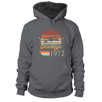 50th Birthday - 1972 Vintage Birthday Drone Aviator Hoodies