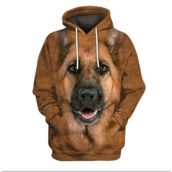 Gorgeous Brown Dog Pattern Animals Hoodie