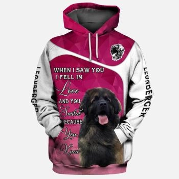 Fashion And Gorgeous Pink Dog Pattern Animals Hoodie