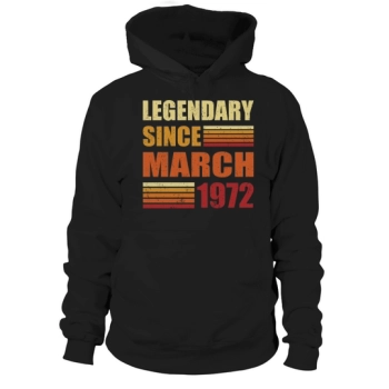 50th Birthday Awesome Since March 1972 Hoodies