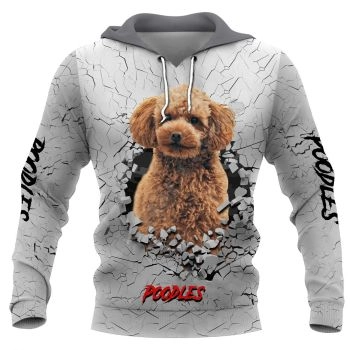 Temperament Grey Dog Pattern Animals Hoodie