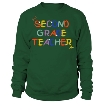 Vintage 2nd Second Grade Teacher Back To School Sweatshirt