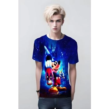 Blue Alliance: Deadpool x Mickey Mouse, A Marvel- Mashup T-Shirt