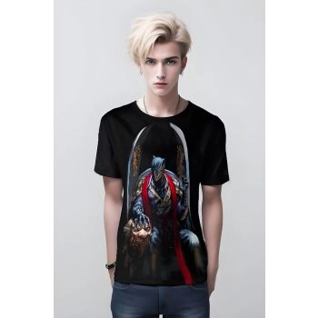 Black Panther Marvel Hero T-Shirt - Red - Iconic and Powerful Design