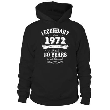 50th Birthday 50 Years Born 1972 Hoodies