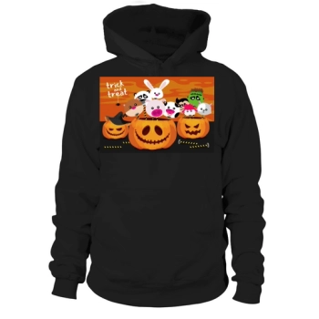 Trick and Treat Halloween Characters Hoodies