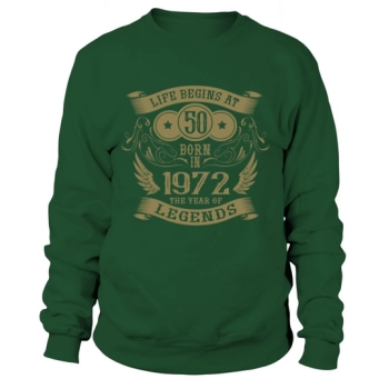 50th Birthday Gifts Vintage 1972 Birthday Sweatshirt