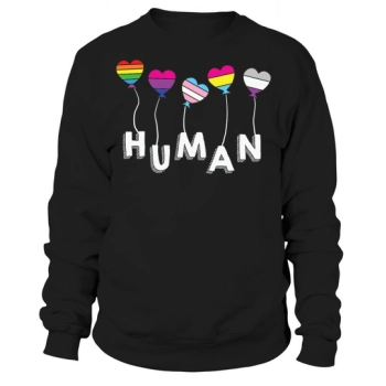 HUMAN Sunflower LGBT Flag Sweatshirt