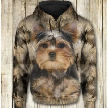 Gorgeous Brown Dog Pattern Animals Hoodie