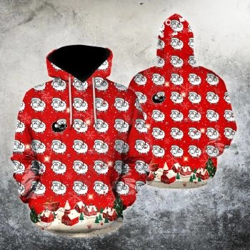 Oversize Red Sheep Pattern Christmas Hoodie