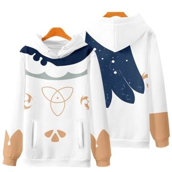 Personality Genshin Impact Anime Game Paimon White Hoodie