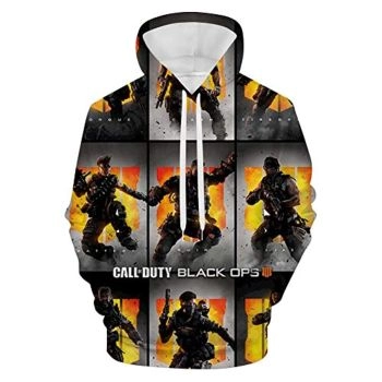 Call of Duty Hoodie &#8211; Ops 4 3D Print Men&#8217;s Full Printed Drawstring Hoodie Pullover Sweatshirt
