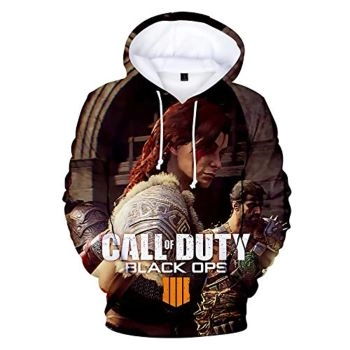 Call of Duty Hoodies &#8211; Black Ops 4 3D Full Print Long Sleeve Call of Duty Hooded Drawstring Sweaters
