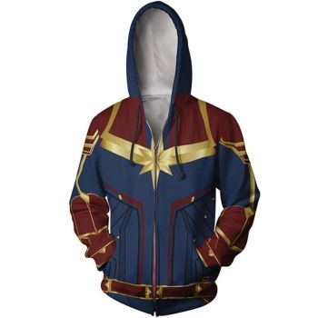 Captain  Hoodies 3D Digital Printed Unisex Zipper Hooded Jacket