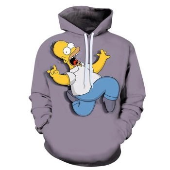 Cartoon 3D Print Hoodie &#8211; Homer Simpson Sweatshirt