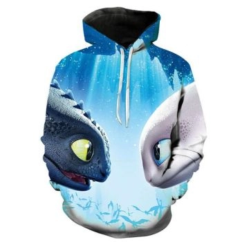 Cartoon How To Train Your Dragon The Hidden World 3D Print Hoodies &#8211; Casual Cool Sweatshirt Pullover