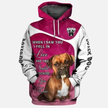 Generous And Beautiful Pink Dog Pattern Animals Hoodie