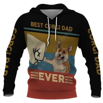 Elegance Colorful Dog Pattern Animals Hoodie