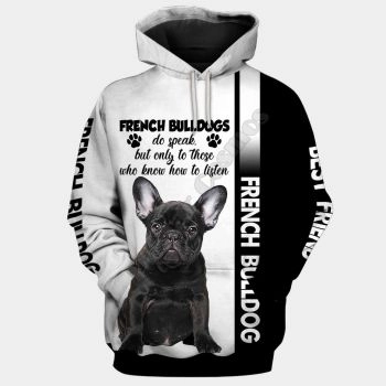 Fashion Black White Dog Pattern Animals Hoodie