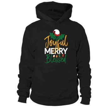 Joyful Merry Christmas Blessed Hoodies