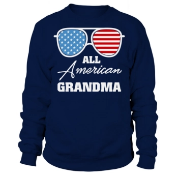 All American Grandma Sunglasses USA Sweatshirt