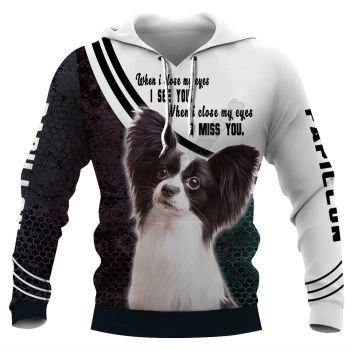 Pretty Black White Dog Pattern Animals Hoodie