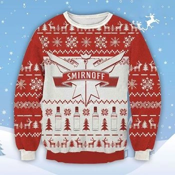 Smirnoff Ugly Sweater Beer Drinking Christmas