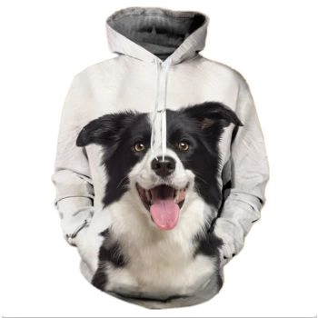 Precious White Dog Pattern Animals Hoodie