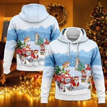 Corgi Christmas 3D Hoodie